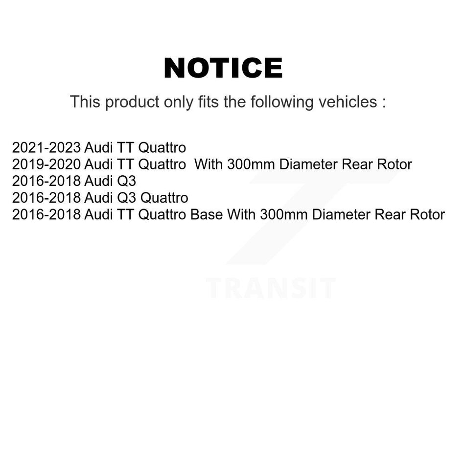 Front Rear Coated Disc Brake Rotors Kit For Audi Q3 Quattro TT KG-100999