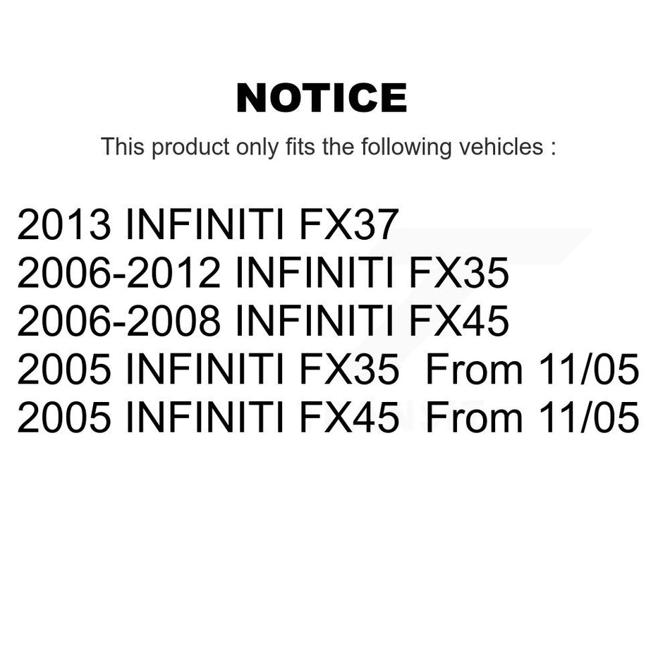 Front Rear Coated Disc Brake Rotors Kit For Infiniti FX35 FX37 QX70 FX45 INFINITI KG-101056