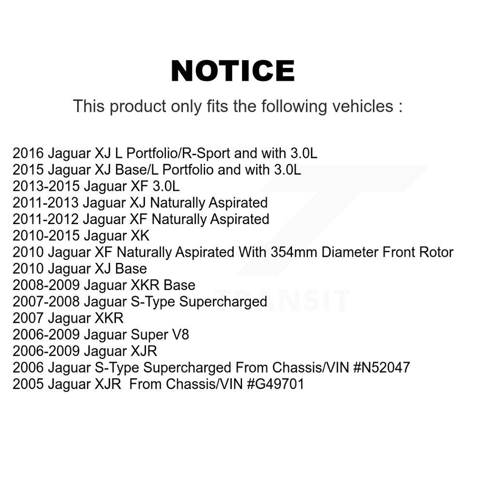 Front Rear Coated Disc Brake Rotors Kit For Jaguar XF XJ S-Type XK XKR XJR Super V8 KG-101091