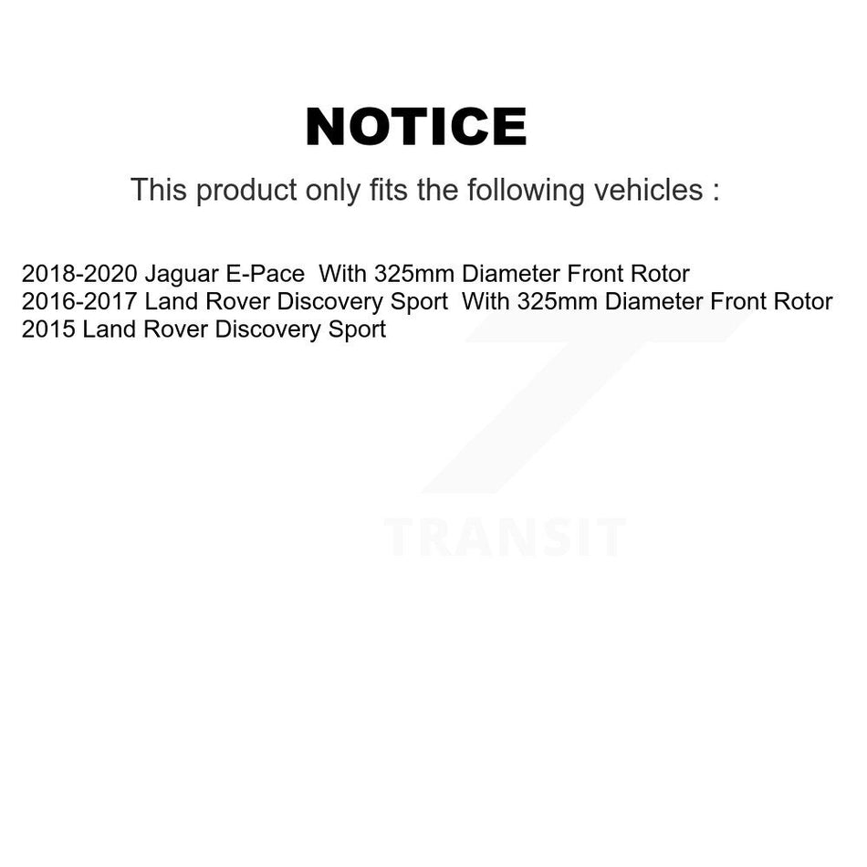 Front Rear Coated Disc Brake Rotors Kit For Land Rover Discovery Sport Jaguar E-Pace KG-101220