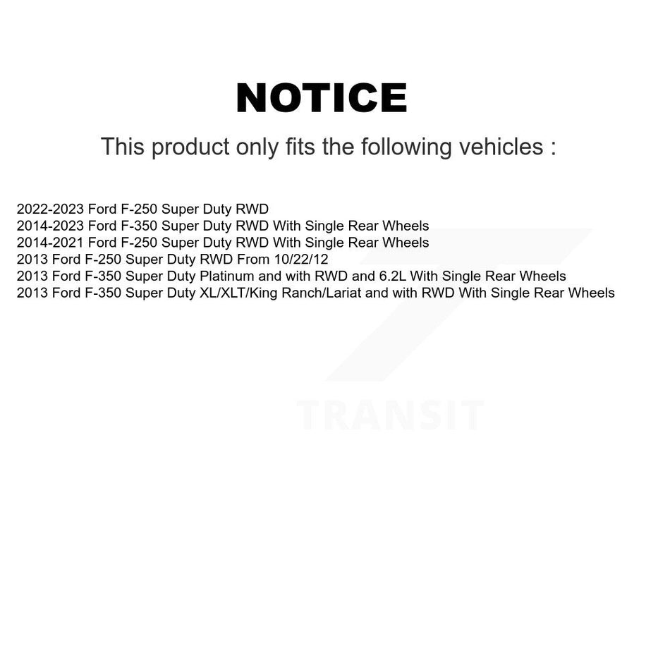 Front Coated Disc Brake Rotors And Hub Assembly Pair For Ford F-250 Super Duty F-350 KG-101223