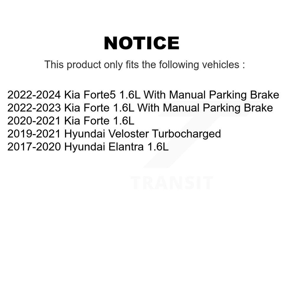 Front Rear Coated Disc Brake Rotors Kit For Hyundai Elantra Kia Forte Veloster KG-101280