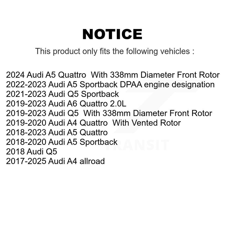Front Rear Coated Disc Brake Rotors Kit For Audi Q5 A5 Quattro A4 A6 Sportback allroad KG-101290