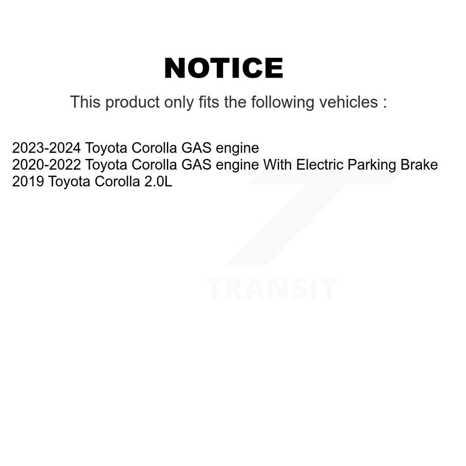 Front Rear Coated Disc Brake Rotors Kit For Toyota Corolla KG-101307