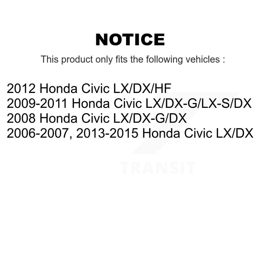 Rear Coated Brake Drums Pair For Honda Civic KG-101400