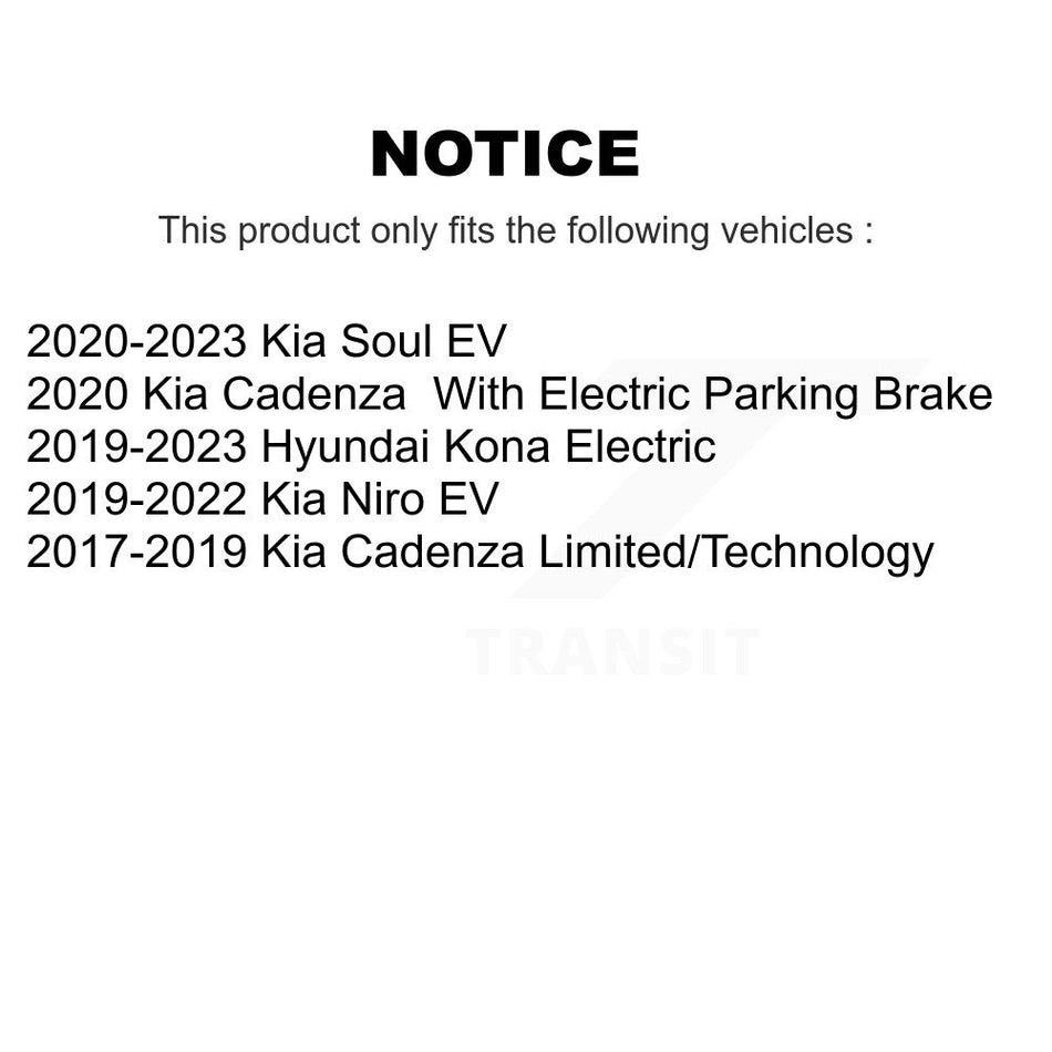 Rear Coated Disc Brake Rotors Pair For Kia Cadenza Niro EV Hyundai Kona Electric KG-101639