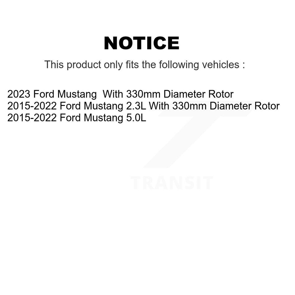 Rear Coated Disc Brake Rotors Pair For Ford Mustang KG-101649