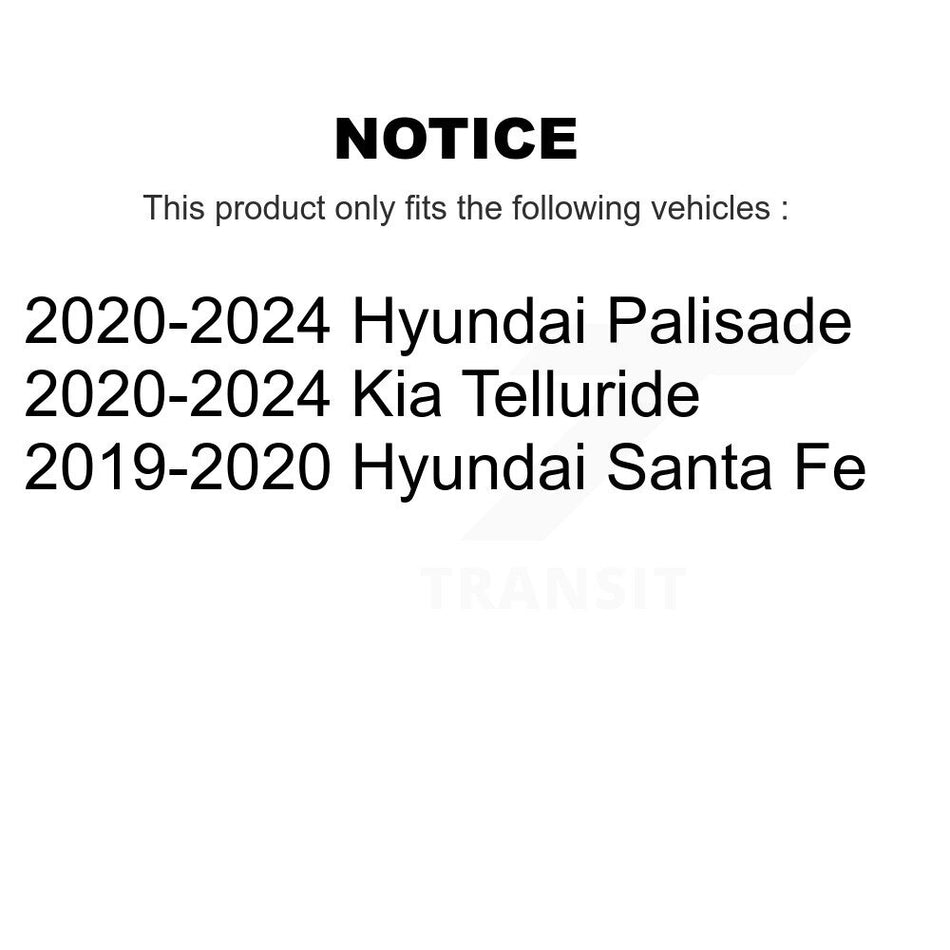 Rear Coated Disc Brake Rotors Pair For Hyundai Santa Fe Kia Telluride Palisade KG-101664