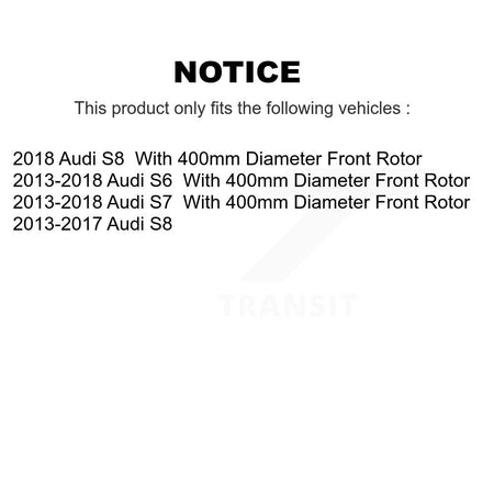 Front Rear Coated Disc Brake Rotors Kit For Audi S6 S7 S8 KG-101781