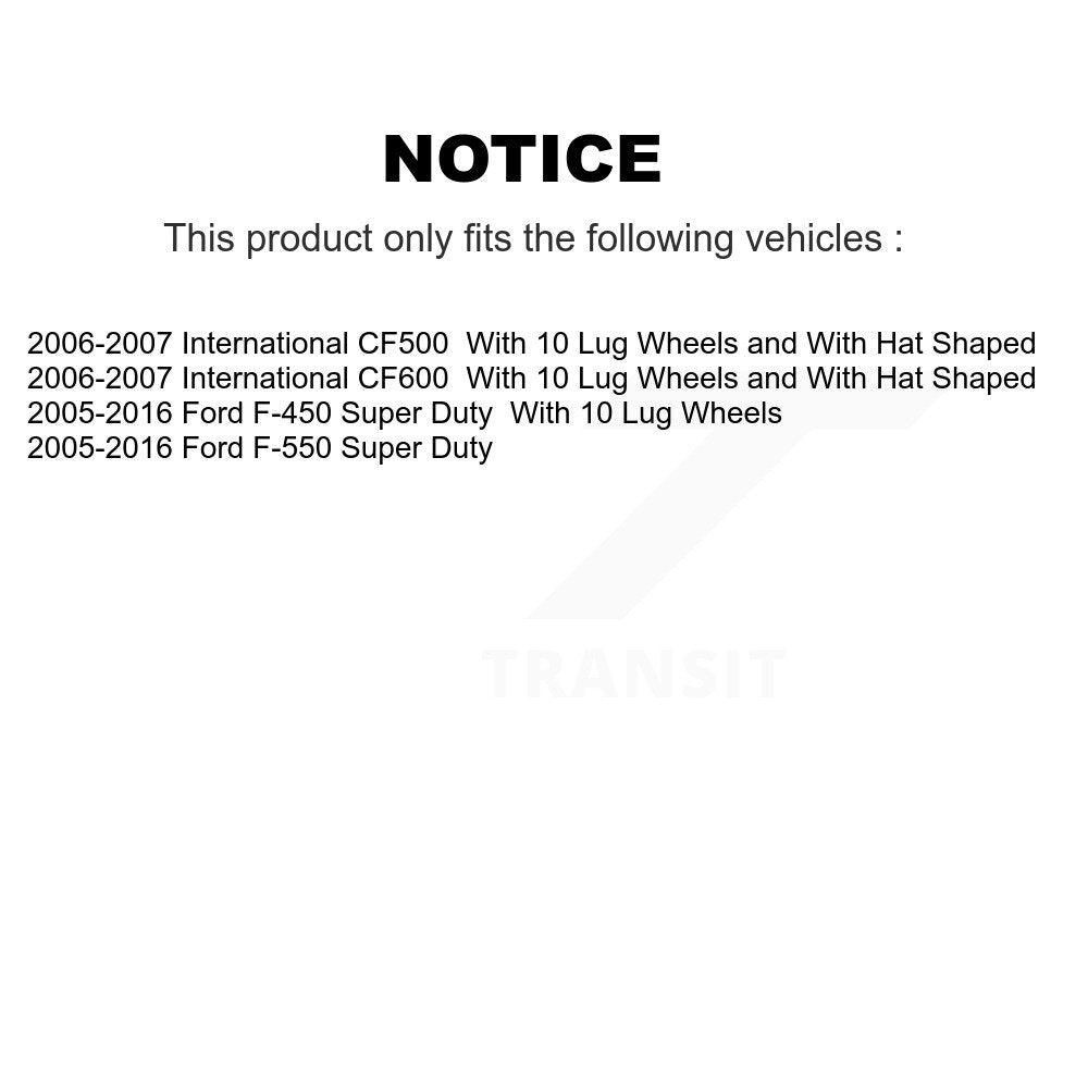 Front Rear Coat Brake Rotors Kit For Ford F-450 Super Duty F-550 International CF500 CF600 KG-101817