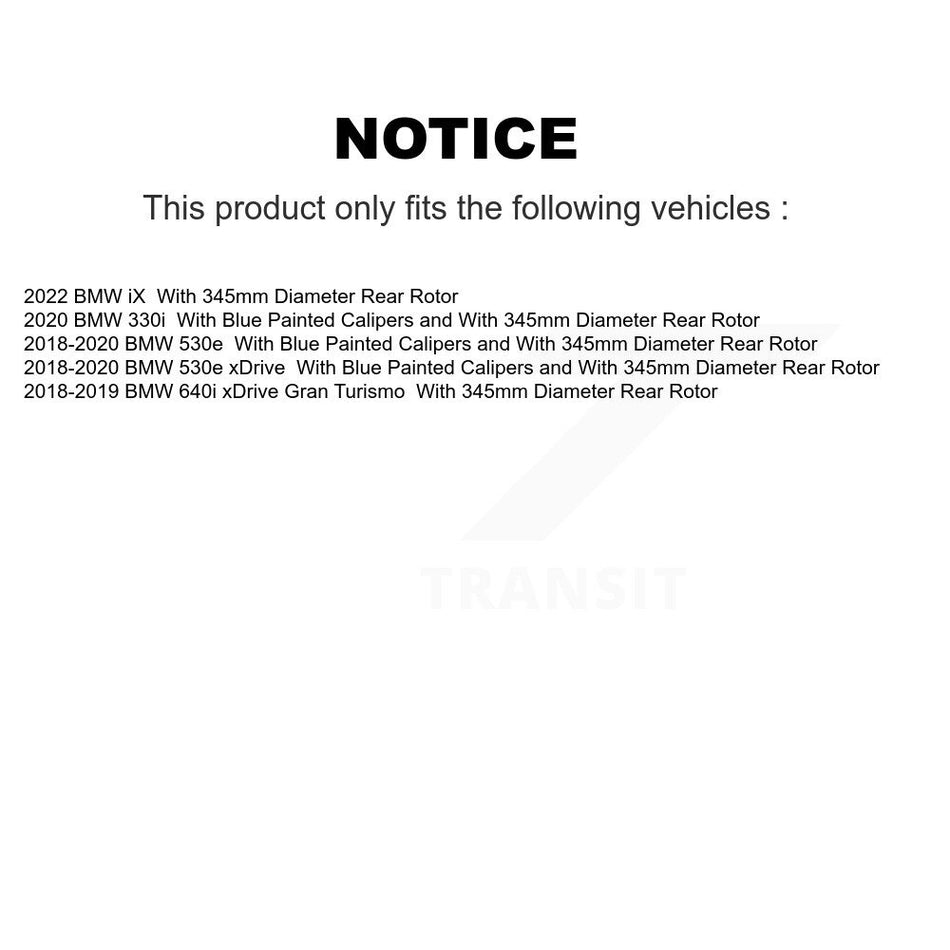 Front Rear Coated Disc Brake Rotor & Hub Kit For BMW 530e xDrive iX 640i Gran Turismo 330i KG-101871