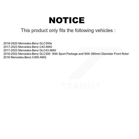 Front Rear Coated Disc Brake Rotor Kit For Mercedes-Benz GLC300 C43 AMG GLC43 C450 GLC350e KG-101893
