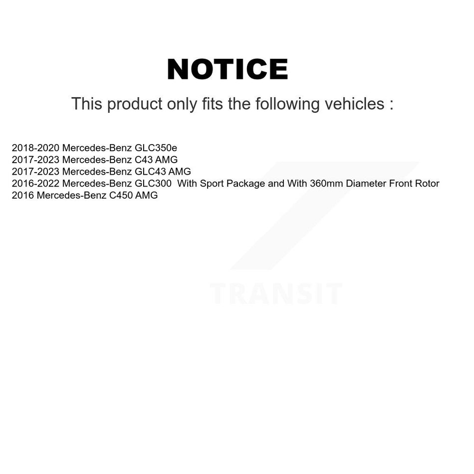 Front Rear Coated Disc Brake Rotor Kit For Mercedes-Benz GLC300 C43 AMG GLC43 C450 GLC350e KG-101893