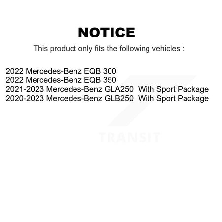 Front Rear Coated Disc Brake Rotors Kit For Mercedes-Benz GLB250 GLA250 EQB 350 300 KG-101898