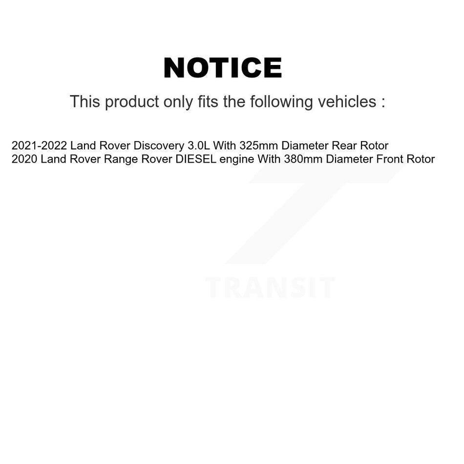 Front Rear Coated Disc Brake Rotors Kit For Land Rover Range Discovery KG-101929