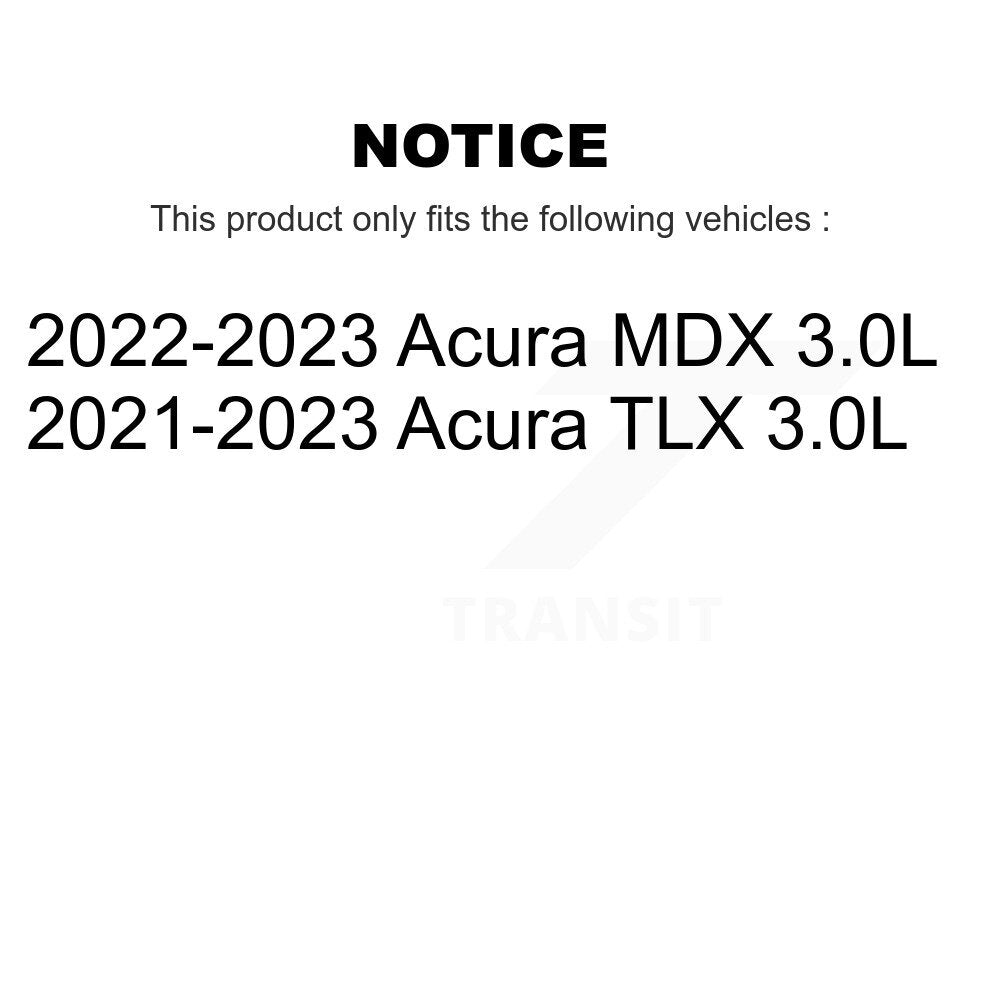 Front Coated Disc Brake Rotors Pair For Acura MDX TLX 3.0L KG-101958