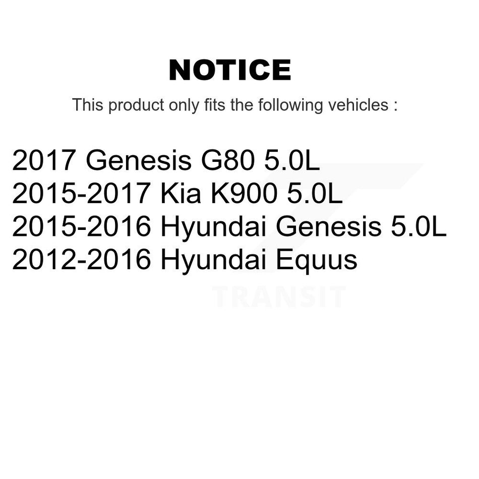 Front Coated Disc Brake Rotors Pair For Hyundai Genesis Equus G80 Kia K900 KG-101971