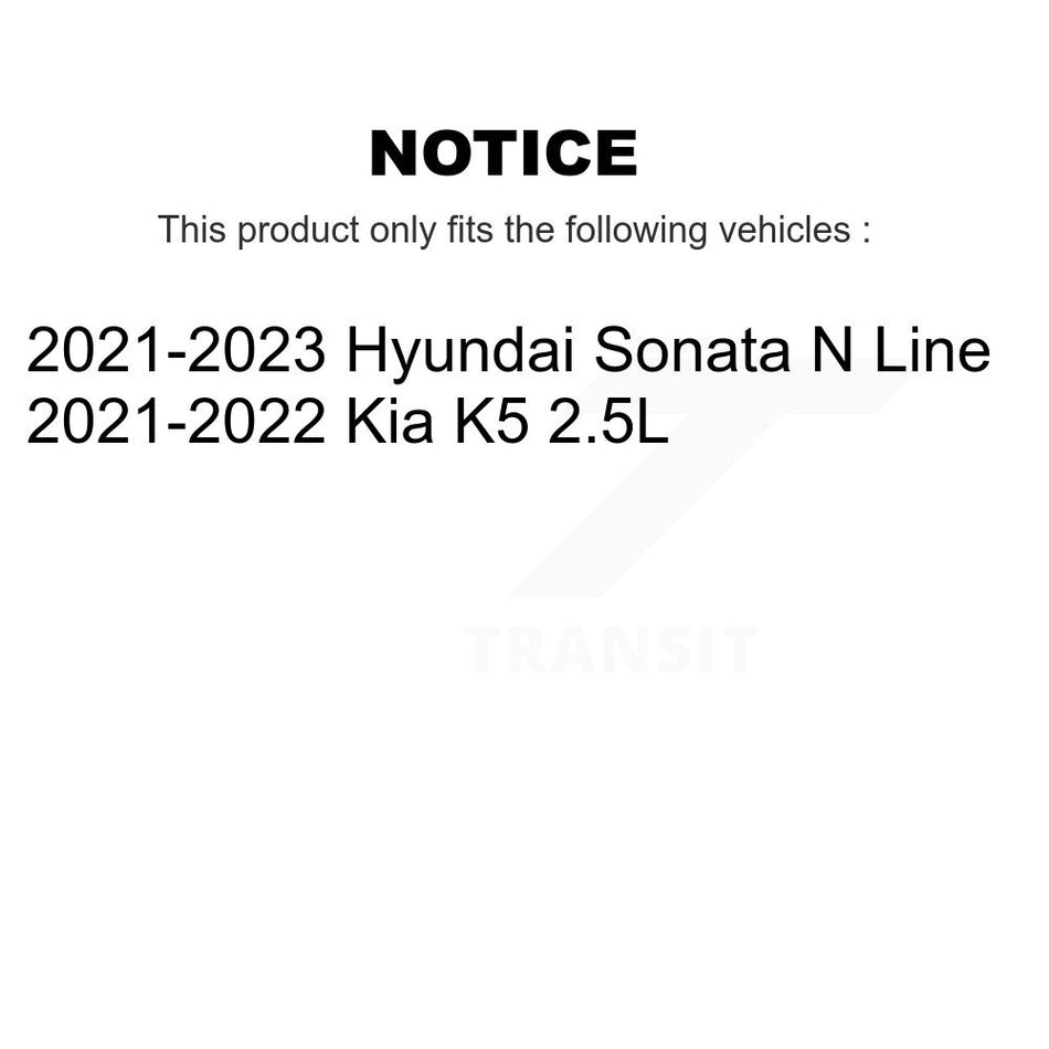 Front Coated Disc Brake Rotors Pair For Hyundai Sonata Kia K5 KG-101973