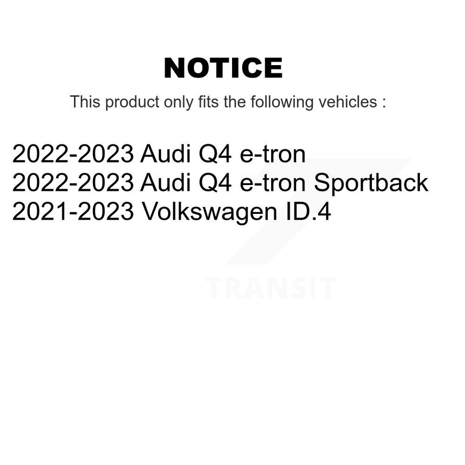 Front Coated Disc Brake Rotors Pair For Volkswagen ID.4 Audi Q4 e-tron Sportback KG-101990