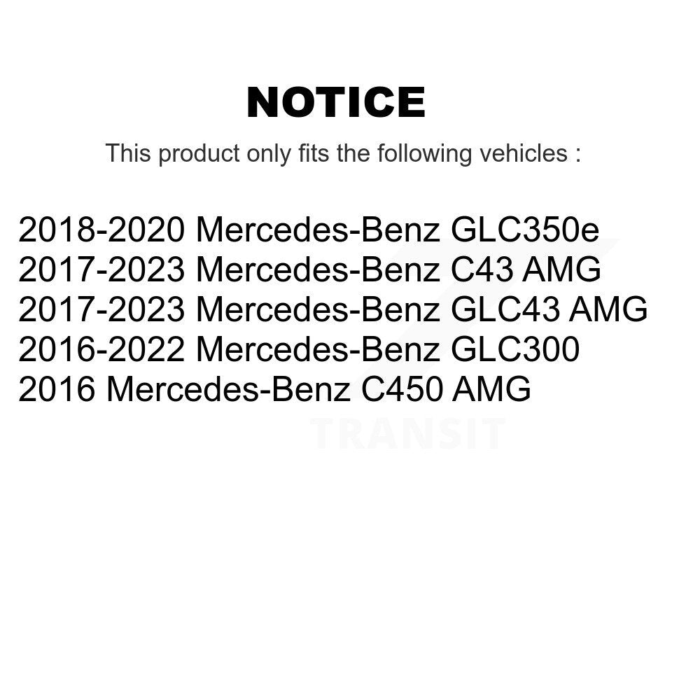 Rear Coated Disc Brake Rotors Pair For Mercedes-Benz GLC300 C43 AMG GLC43 C450 GLC350e KG-102006