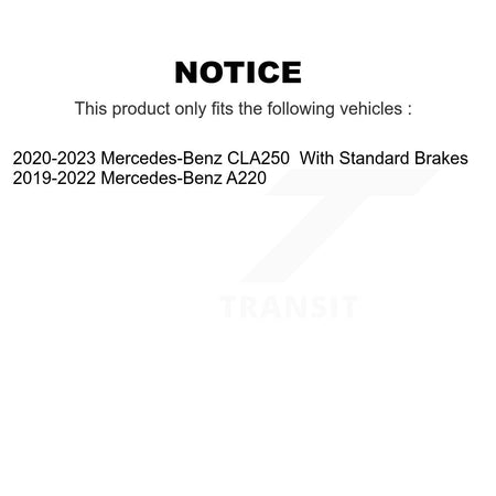 Rear Coated Disc Brake Rotors Pair For Mercedes-Benz A220 CLA250 KG-102008