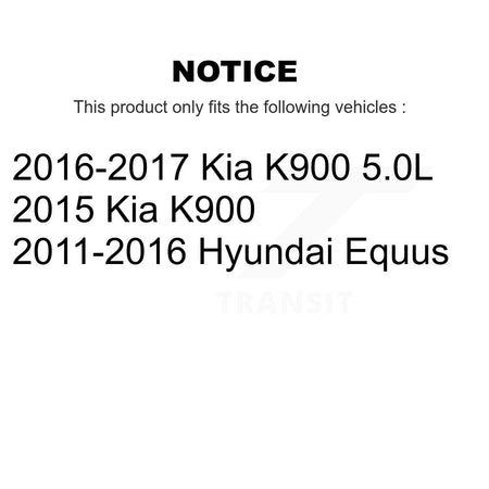 Rear Coated Disc Brake Rotors Pair For Hyundai Equus Kia K900 KG-102014