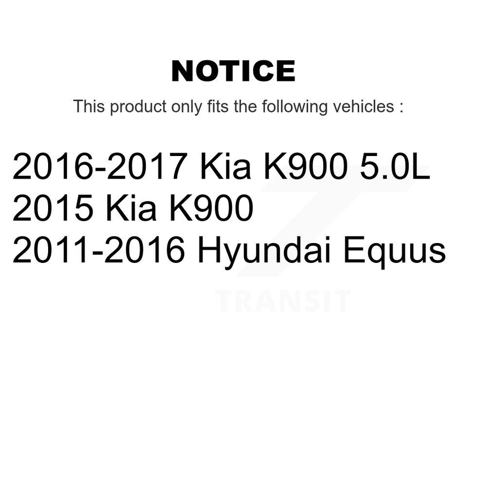 Rear Coated Disc Brake Rotors Pair For Hyundai Equus Kia K900 KG-102014