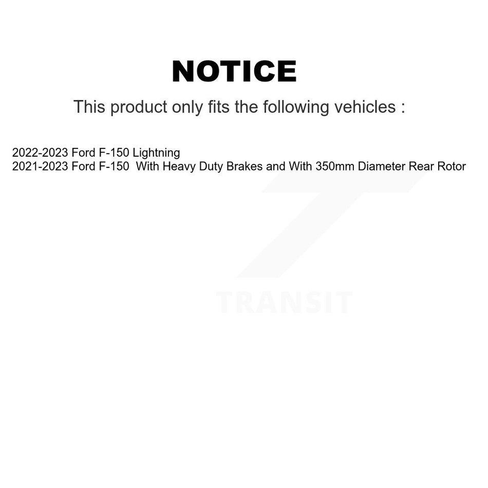 Rear Coated Disc Brake Rotors Pair For Ford F-150 Lightning KG-102025