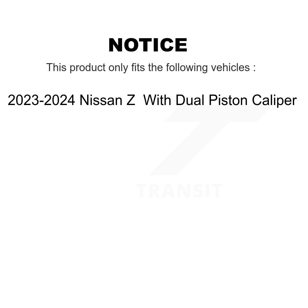 Front Rear Coated Disc Brake Rotors Kit For 2023-2024 Nissan Z With Dual Piston Caliper KG-102090