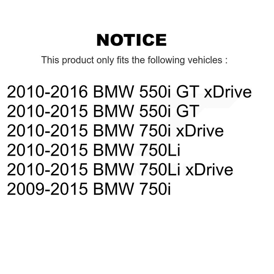 Front Rear Semi-Metallic Pad Coat Brake Rotor Kit (6Pc) For BMW 750i xDrive 750Li 550i GT KGA-100011
