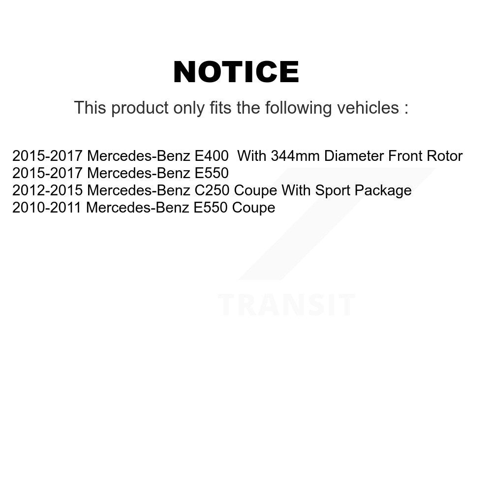 Front Coated Disc Brake Rotors And Semi-Metallic Pad Kit For Mercedes-Benz C250 E400 E550 KGA-100112