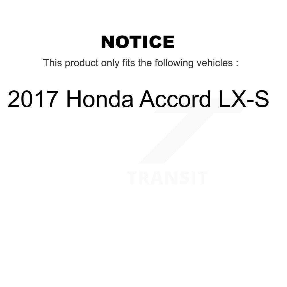 Front Coated Disc Brake Rotors And Ceramic Pads Kit For 2017 Honda Accord LX-S KGA-100118