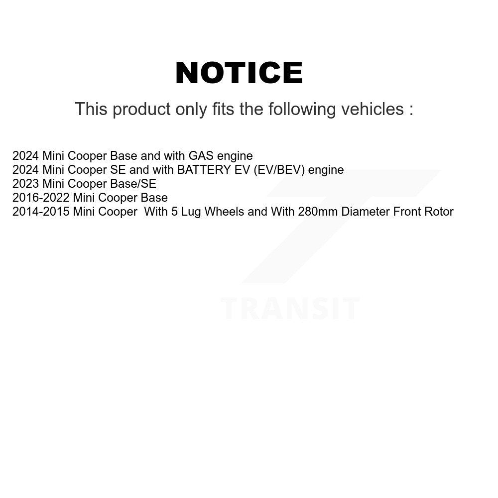 Front Coated Disc Brake Rotors And Semi-Metallic Pads Kit For Mini Cooper KGA-100251