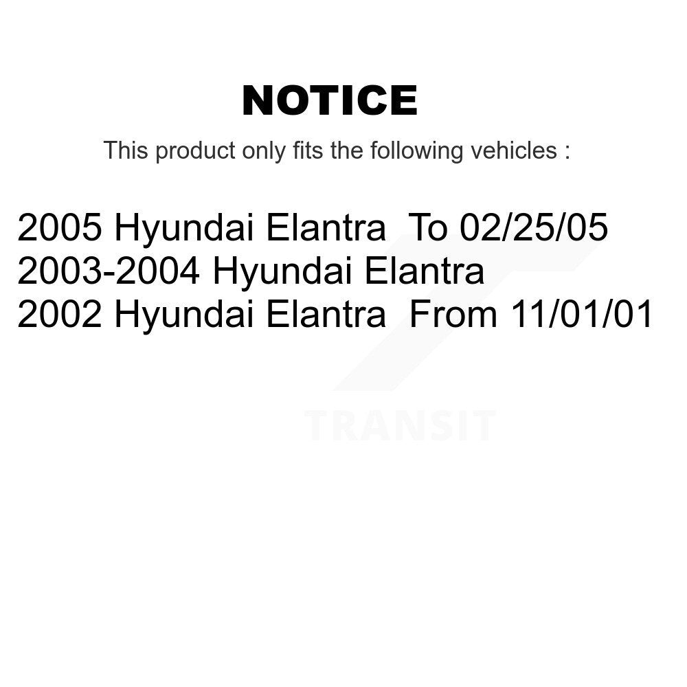 Front Coated Disc Brake Rotors And Semi-Metallic Pads Kit For Hyundai Elantra KGA-100411
