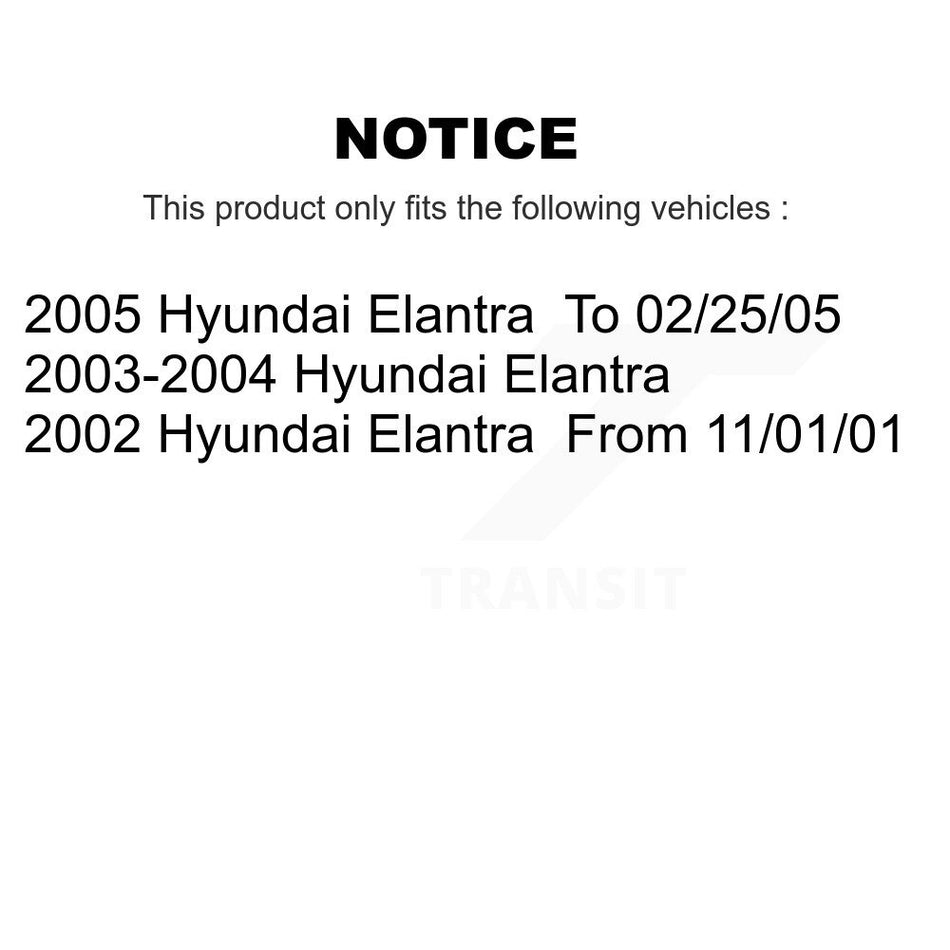 Front Coated Disc Brake Rotors And Semi-Metallic Pads Kit For Hyundai Elantra KGA-100411