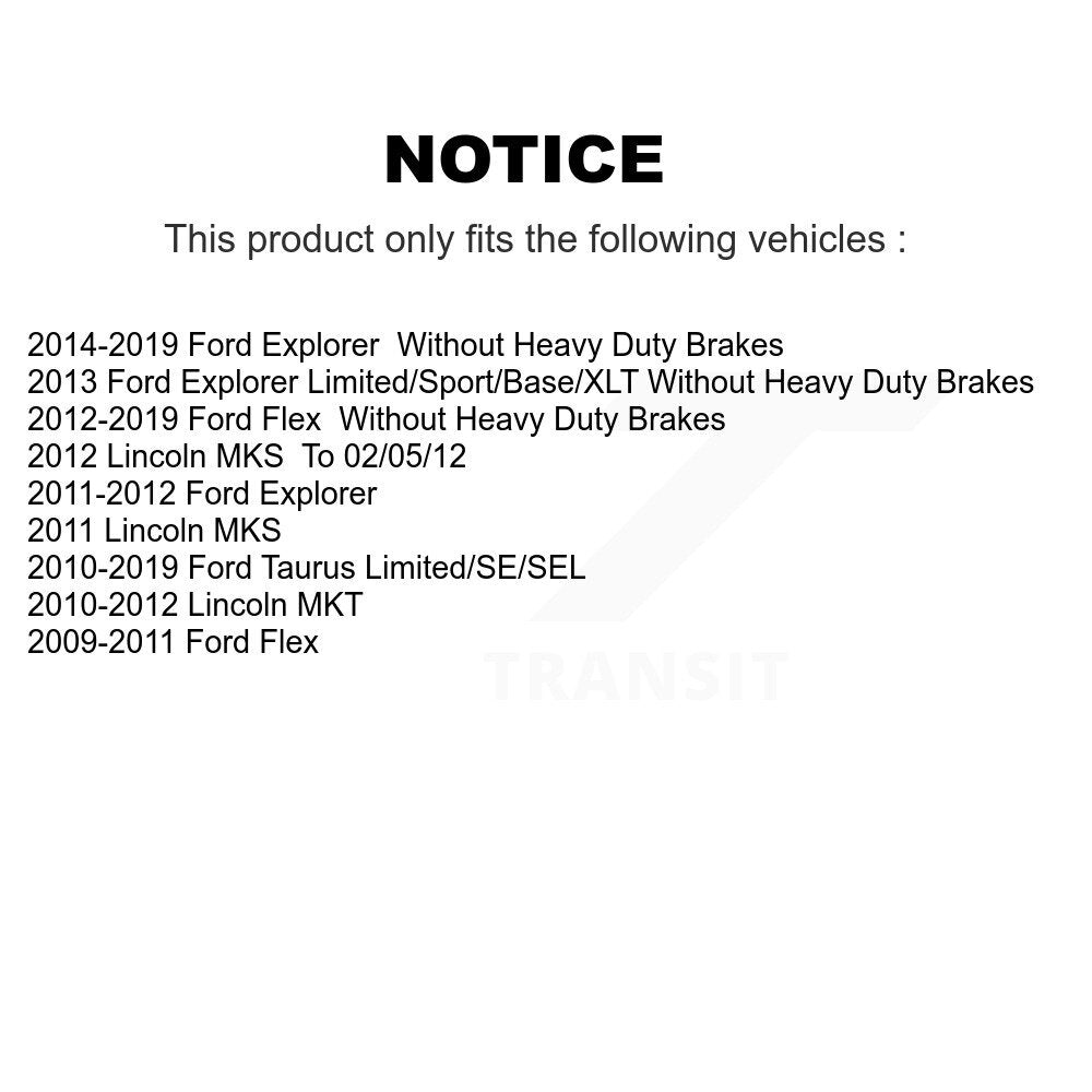 Front Coat Disc Brake Rotor Ceramic Pad Kit For Ford Explorer Flex Taurus Lincoln MKT MKS KGA-100518