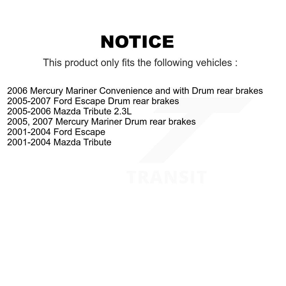 Front Coated Disc Brake Rotor Semi-Metallic Pad Kit For Ford Escape Mazda Tribute Mercury KGA-100577
