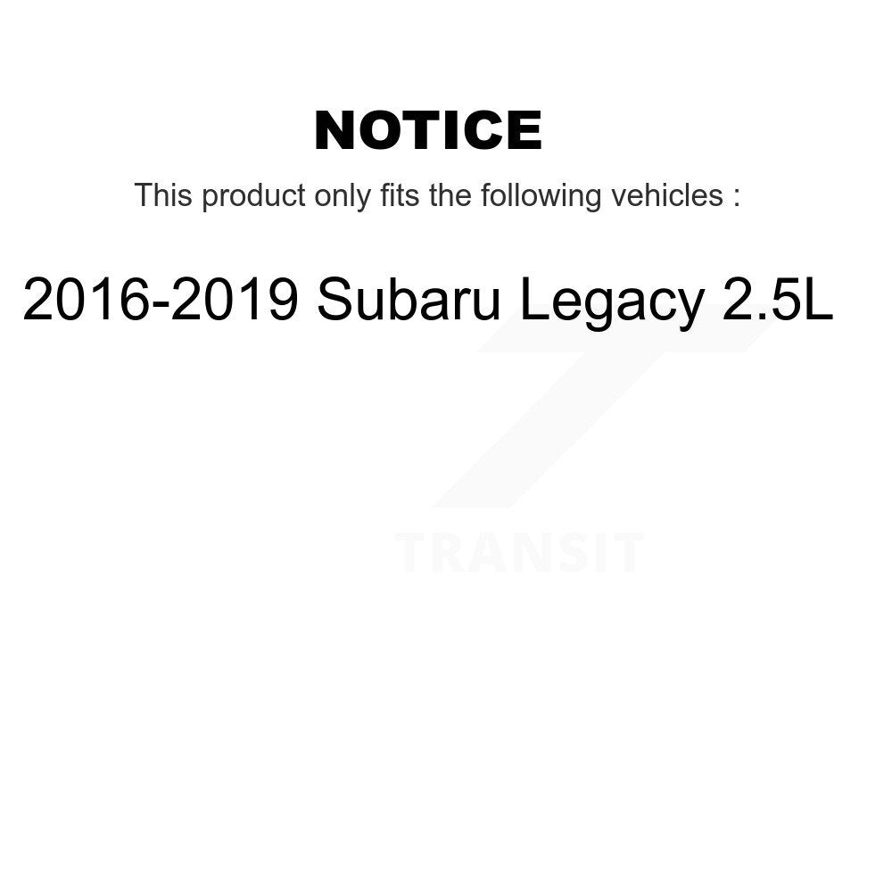 Front Coated Disc Brake Rotors And Ceramic Pads Kit For 2016-2019 Subaru Legacy 2.5L KGA-100589