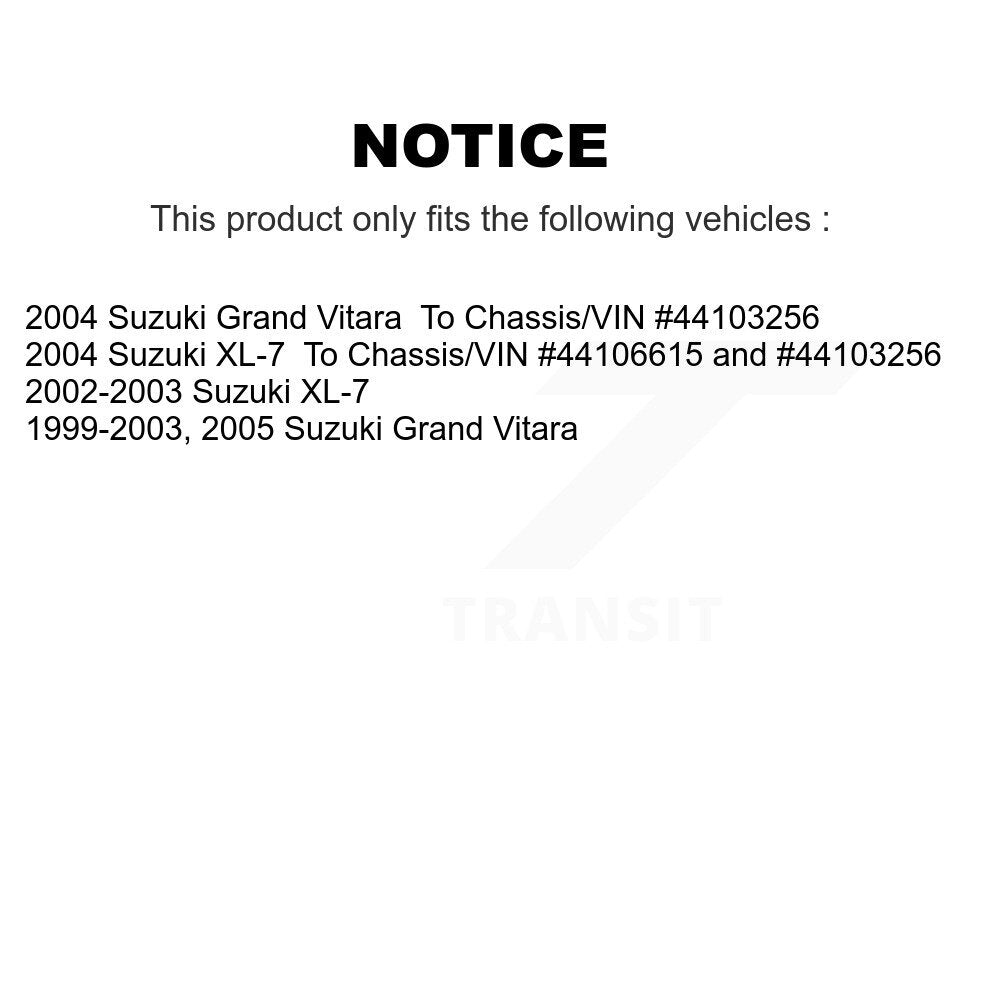 Front Coated Disc Brake Rotors And Semi-Metallic Pads Kit For Suzuki Grand Vitara XL-7 KGA-100599