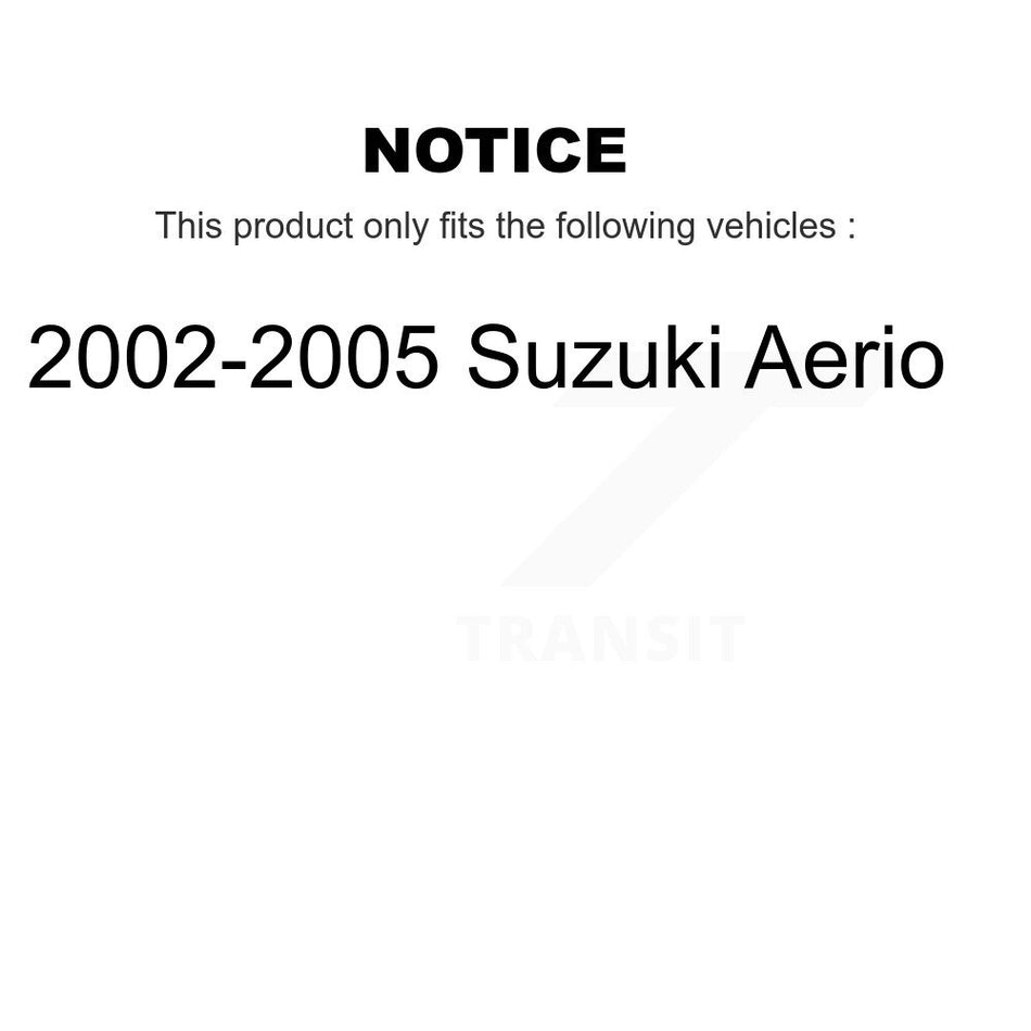 Front Coated Disc Brake Rotors And Semi-Metallic Pads Kit For 2002-2005 Suzuki Aerio KGA-100613