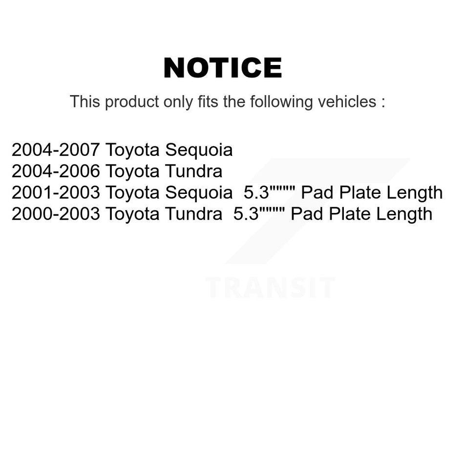 Front Coated Disc Brake Rotors And Ceramic Pads Kit For Toyota Tundra Sequoia KGA-100631