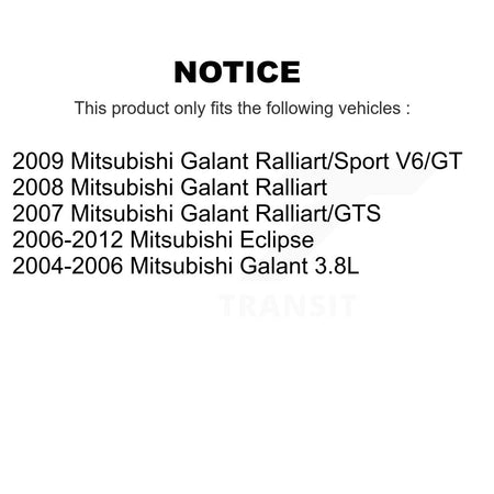 Front Coated Disc Brake Rotors And Ceramic Pads Kit For Mitsubishi Eclipse Galant KGA-100749