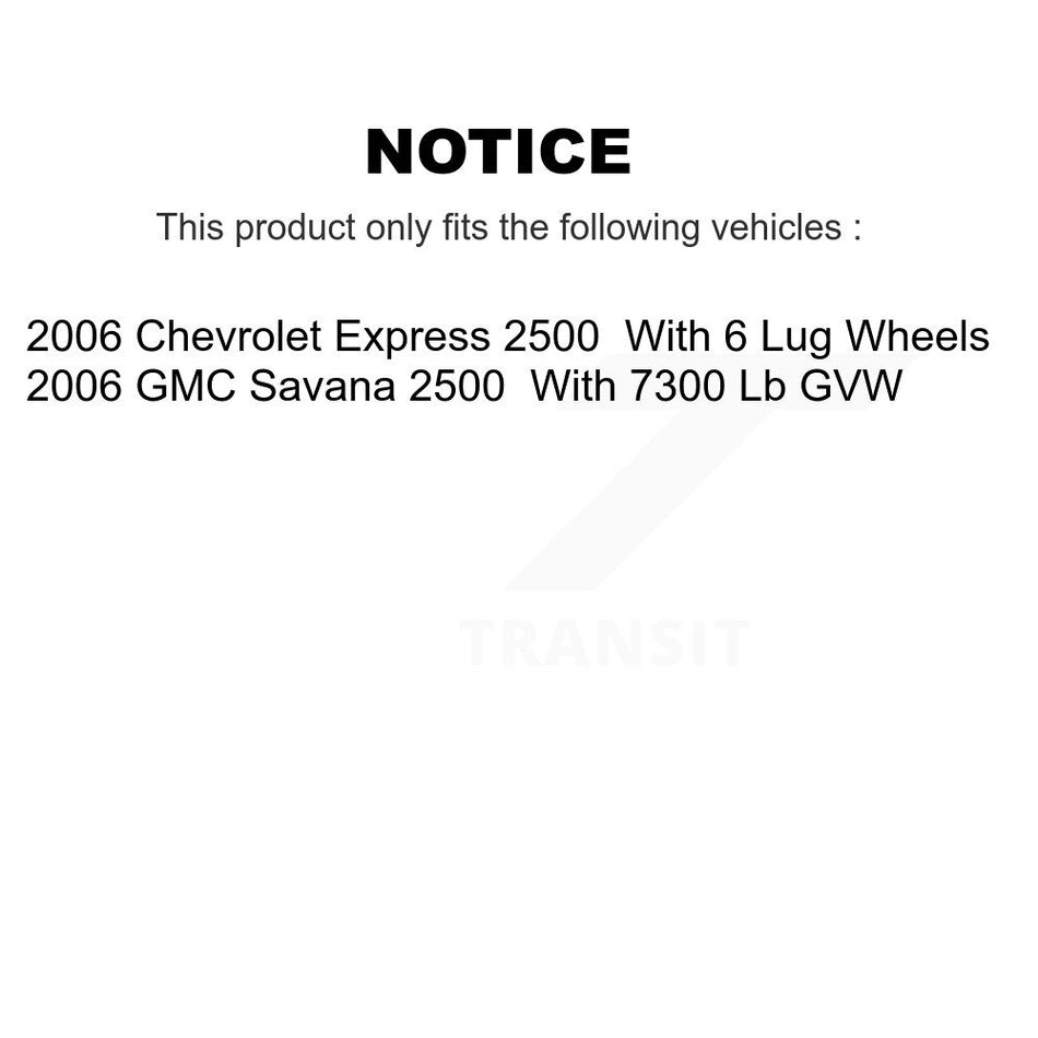 Front Coated Brake Rotor Semi-Metallic Pad Kit For 2006 Chevrolet Express 2500 GMC Savana KGA-100788