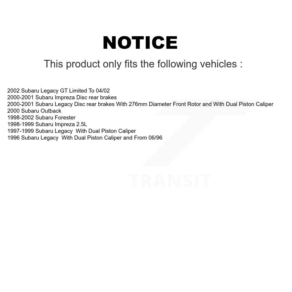 Front Coated Disc Brake Rotors Ceramic Pad Kit For Subaru Forester Legacy Impreza Outback KGA-100852