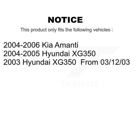 Front Coated Disc Brake Rotors And Ceramic Pads Kit For Kia Amanti Hyundai XG350 KGA-100855