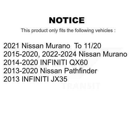Front Coated Brake Rotors Ceramic Pad Kit For Nissan Murano Pathfinder INFINITI QX60 JX35 KGA-100868