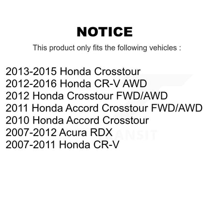 Front Coated Disc Brake Rotor & Ceramic Pad Kit For Honda CR-V Acura RDX Accord Crosstour KGA-100970