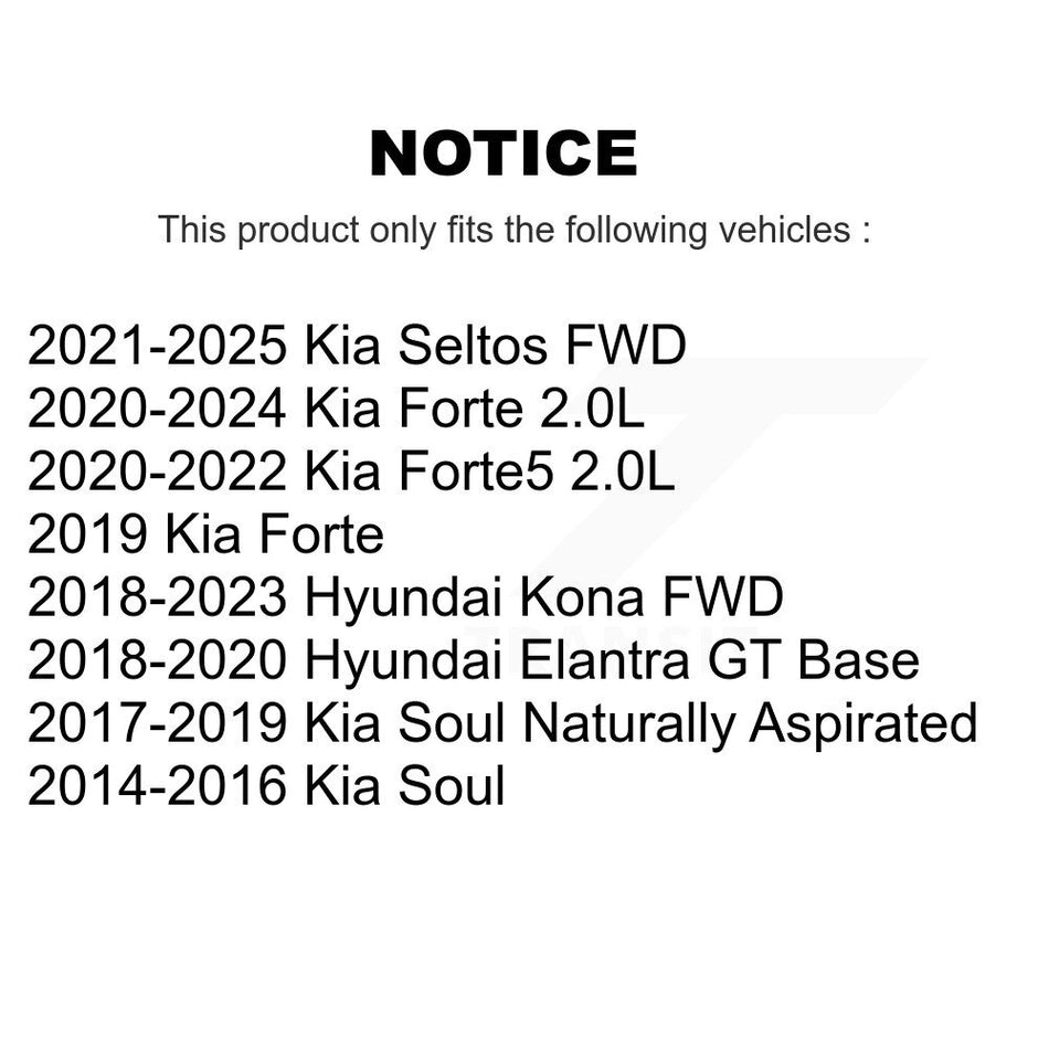 Front Coat Brake Rotors Ceramic Pad Kit For Kia Hyundai Kona Seltos Forte Soul Elantra GT KGA-100993