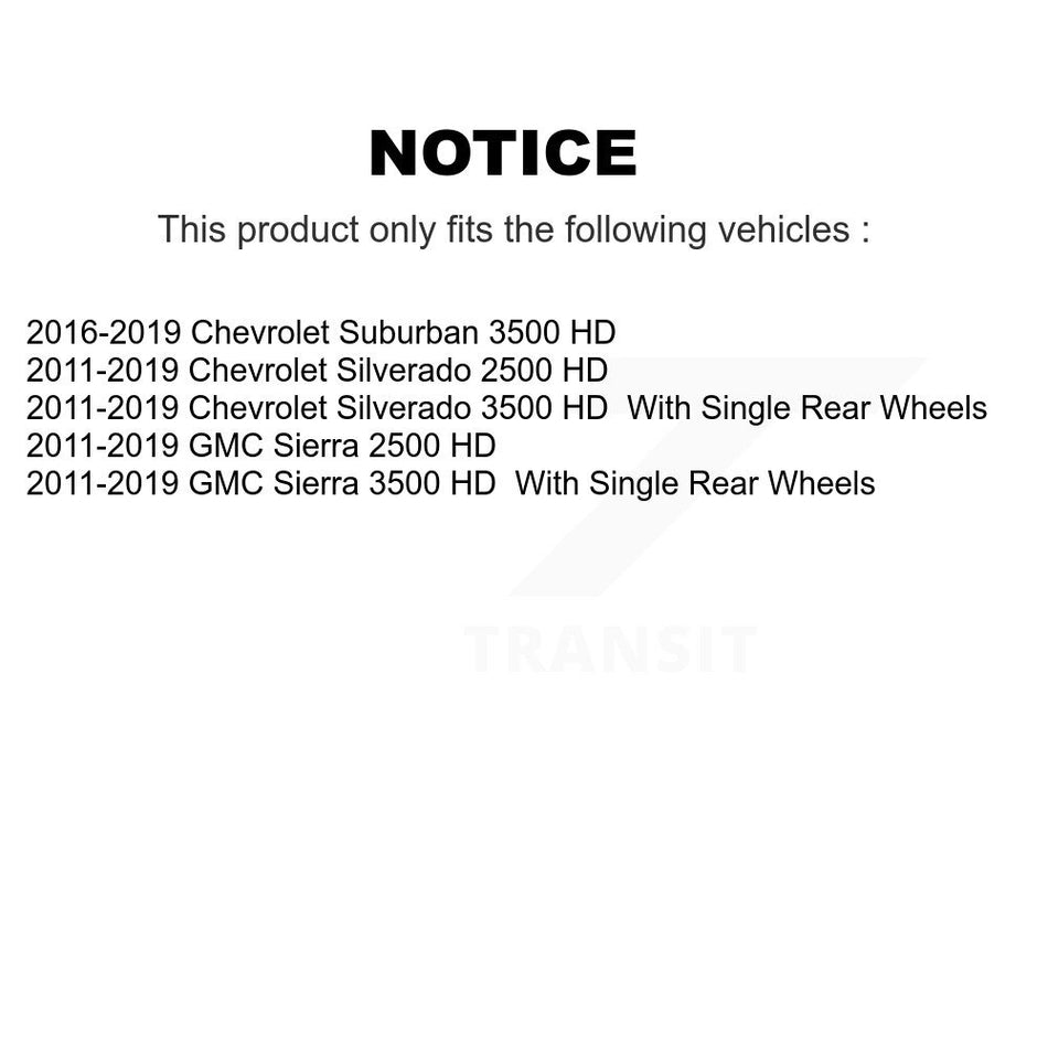 Front Semi-Metallic Rear Ceramic Pad Coated Brake Rotor Kit For GMC Chevrolet Sierra 2500 KGA-101366