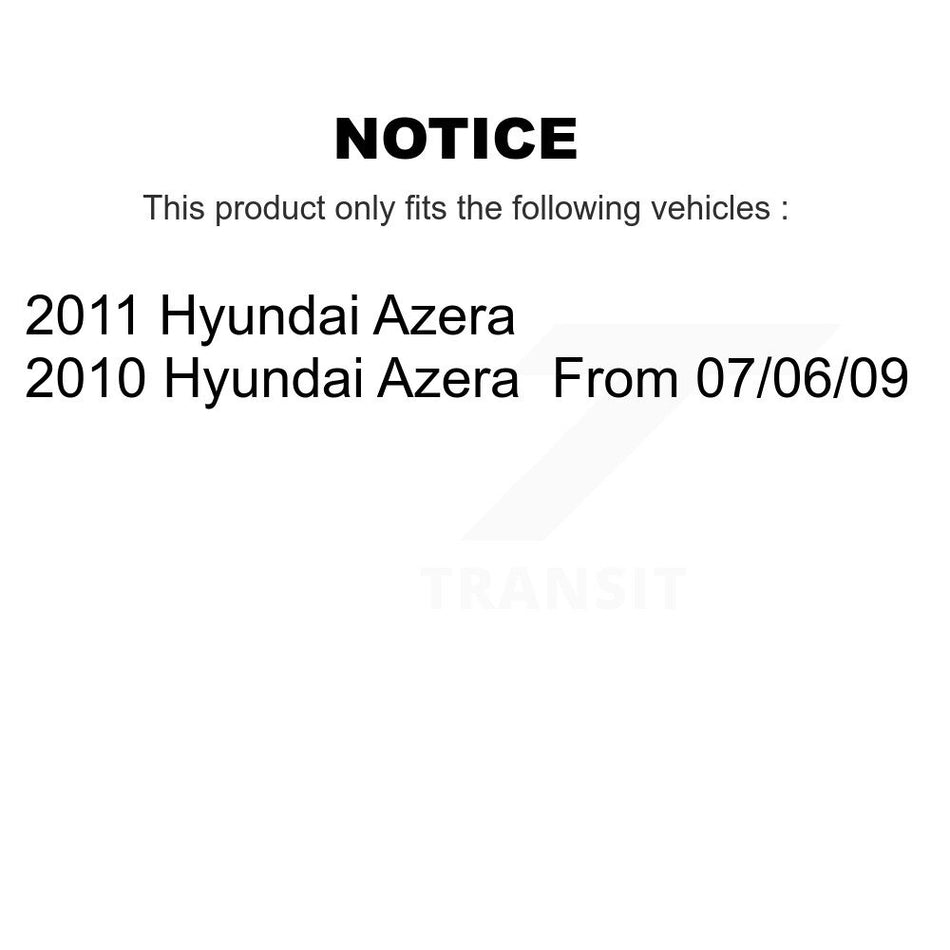 Front Rear Ceramic Pads And Coated Disc Brake Rotors Kit For Hyundai Azera KGA-101438